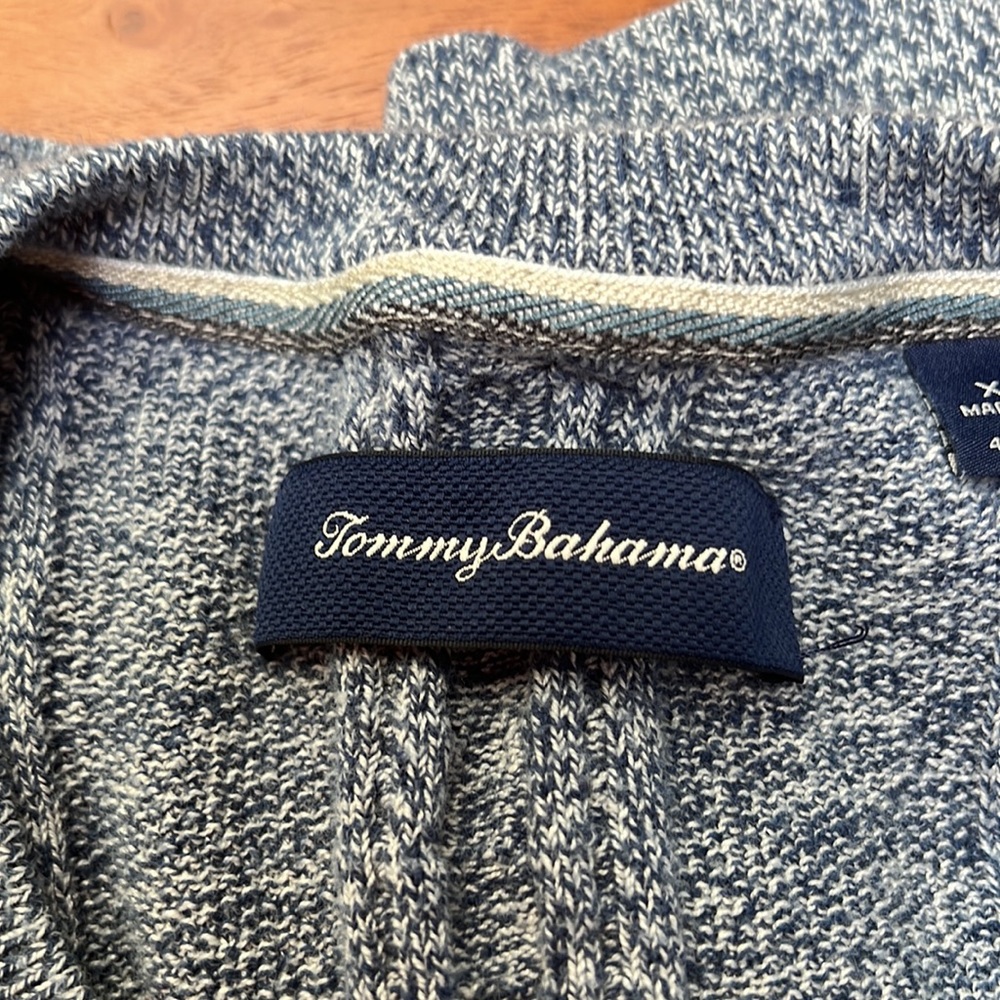 Tommy Bahama Luxury Blue Lightweight Knit L/S Sweater Sz XL - Picture 2 of 9
